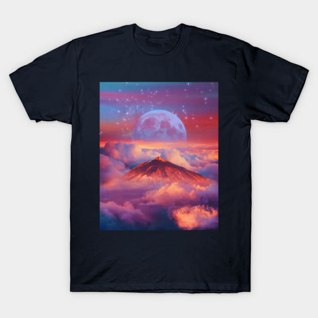 Sunset mountain T-Shirt by cupofmars